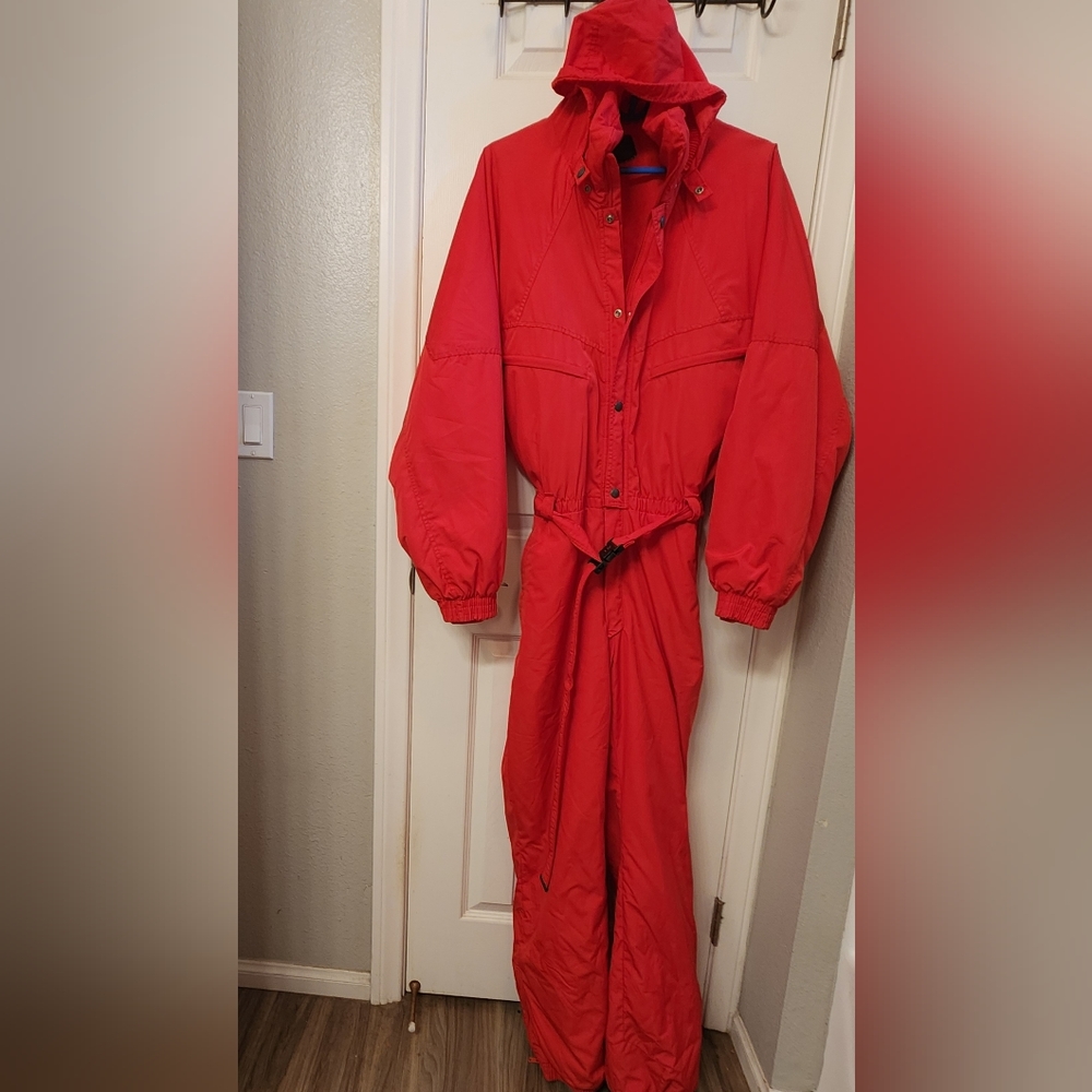 Men's Red Hooded Jumpsuit